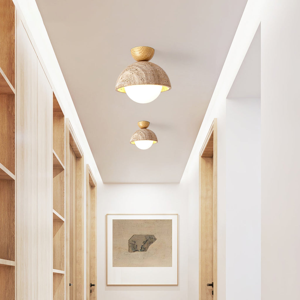 Flore Travertine Bud Ceiling Light by FIFTH & BEAM — product view 18