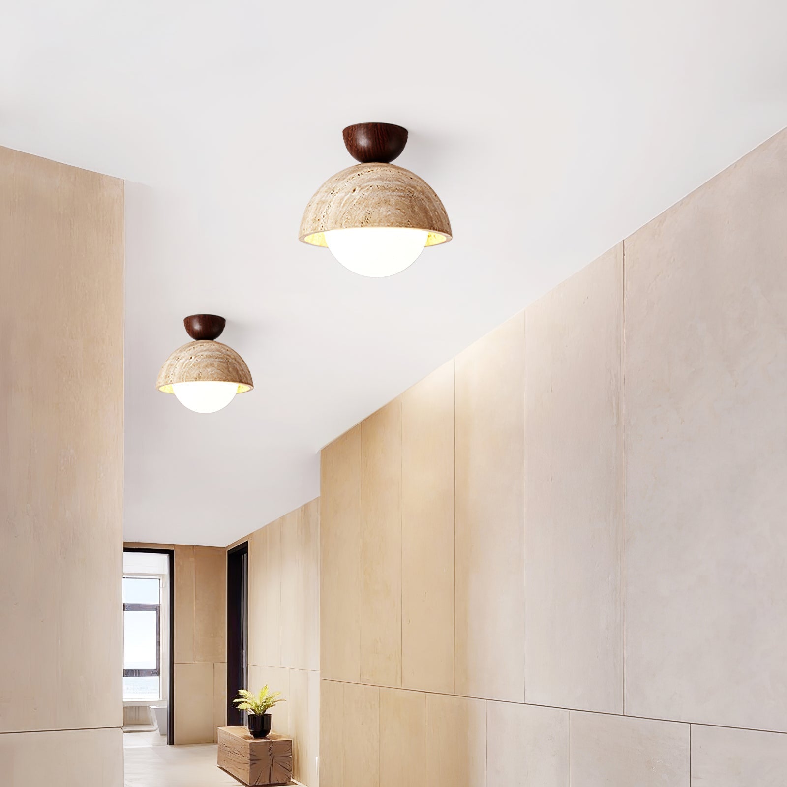 Flore Travertine Bud Ceiling Light by FIFTH & BEAM — product view 19
