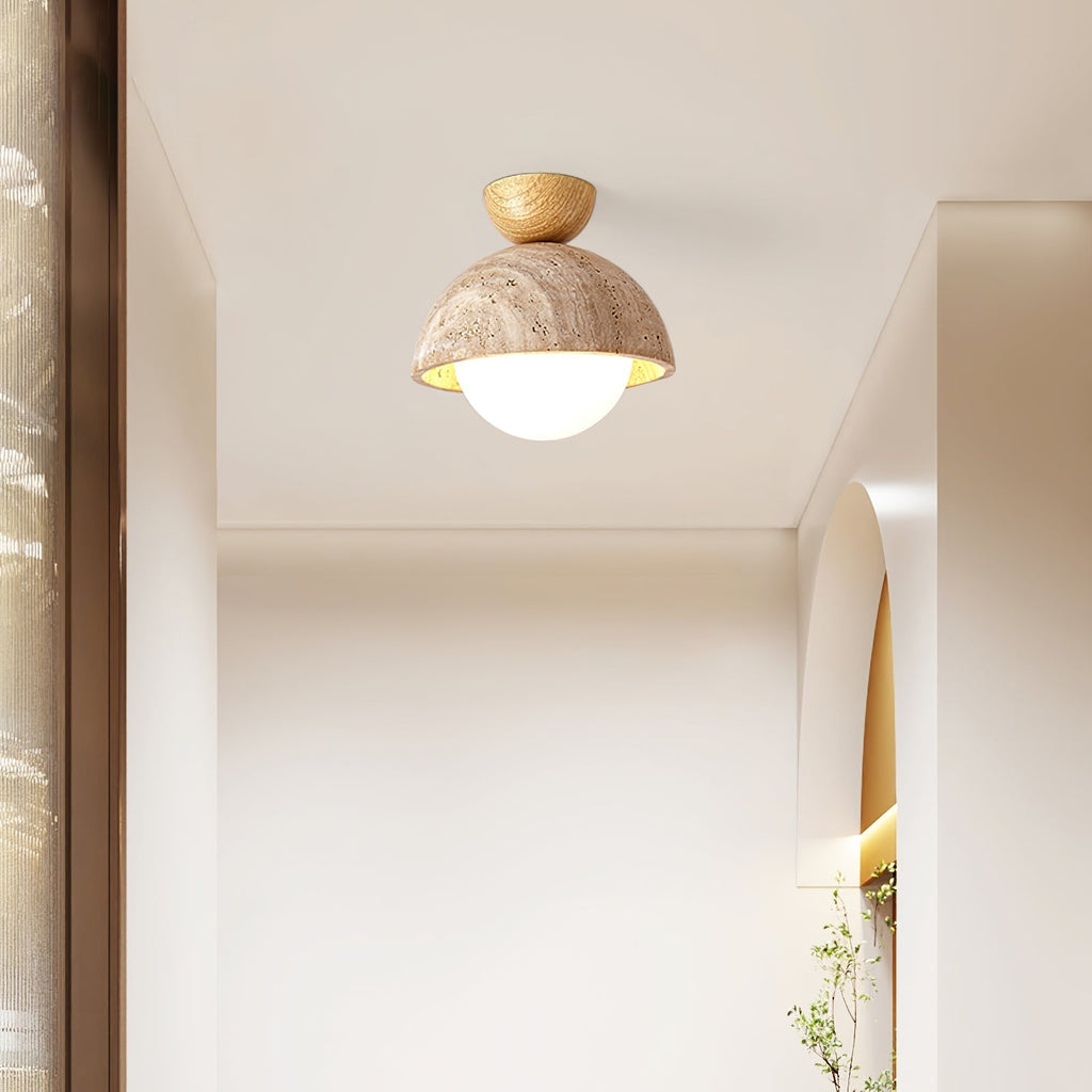 Flore Travertine Bud Ceiling Light by FIFTH & BEAM — product view 20