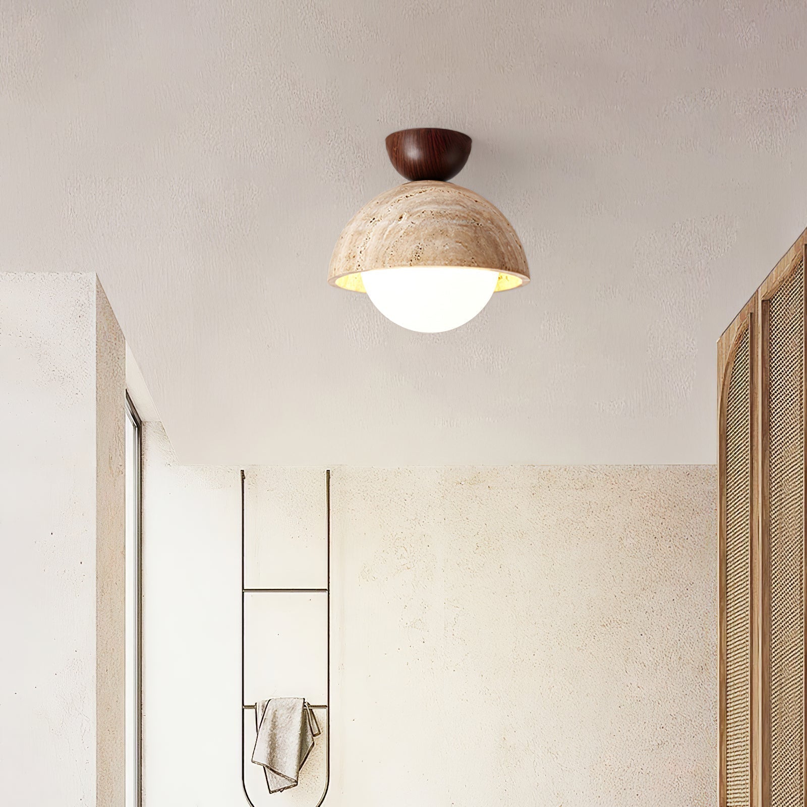 Flore Travertine Bud Ceiling Light by FIFTH & BEAM — product view 21