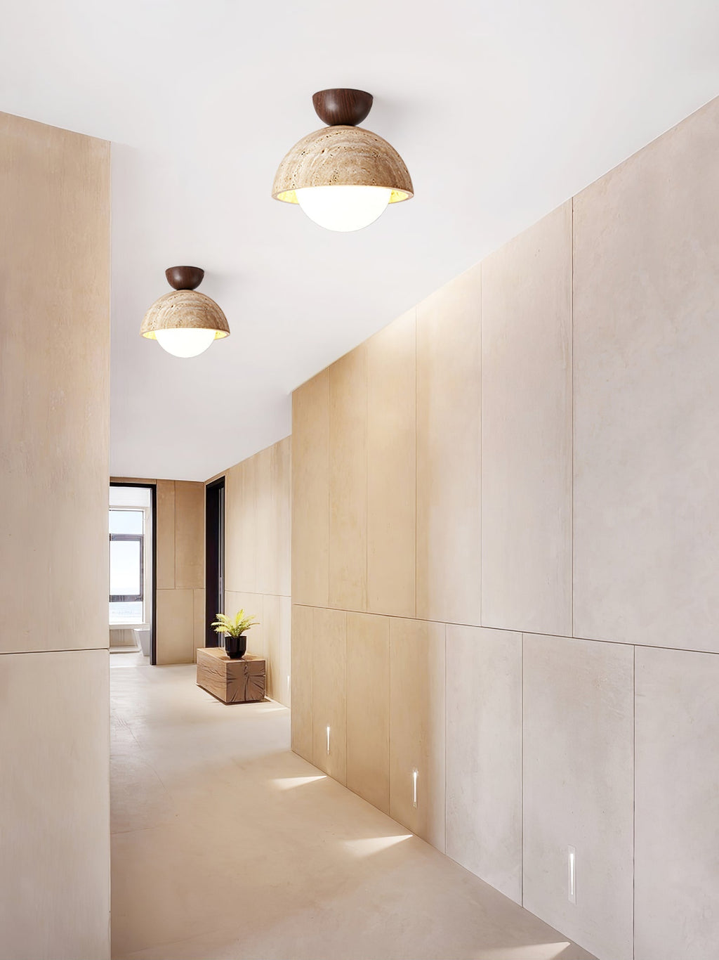 Flore Travertine Bud Ceiling Light by FIFTH & BEAM — product view 23
