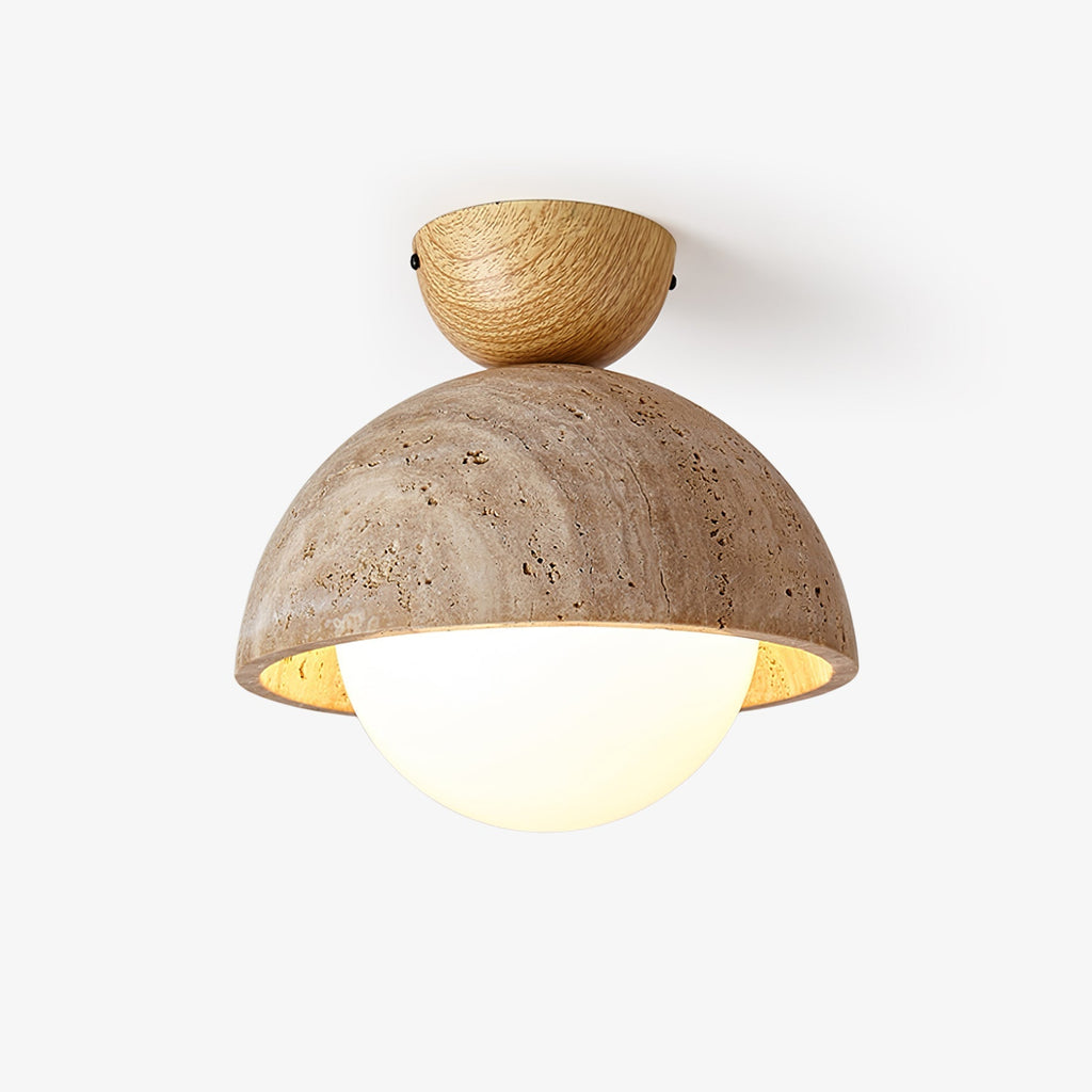 Flore Travertine Bud Ceiling Light by FIFTH & BEAM — product view 1