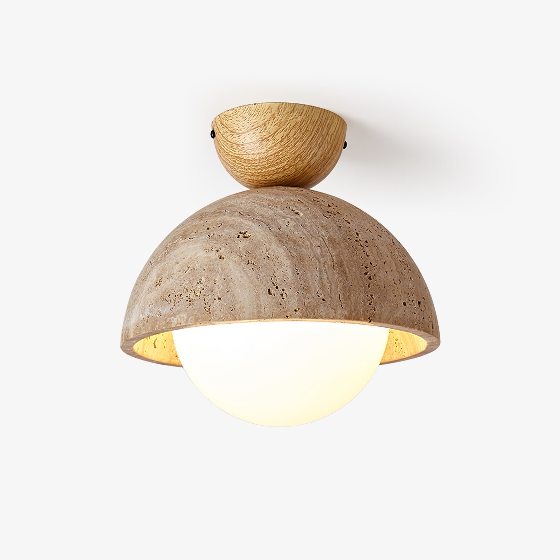 Flore Travertine Bud Ceiling Light by FIFTH & BEAM — product view 1