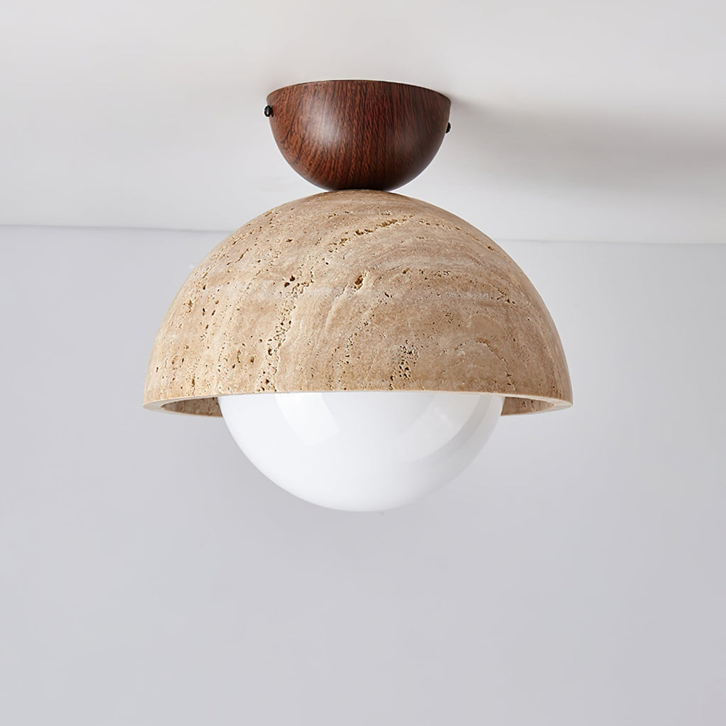 Flore Travertine Bud Ceiling Light by FIFTH & BEAM — product view 6