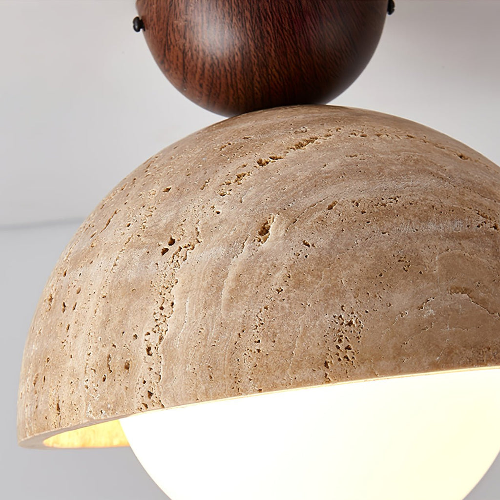 Flore Travertine Bud Ceiling Light by FIFTH & BEAM — product view 7