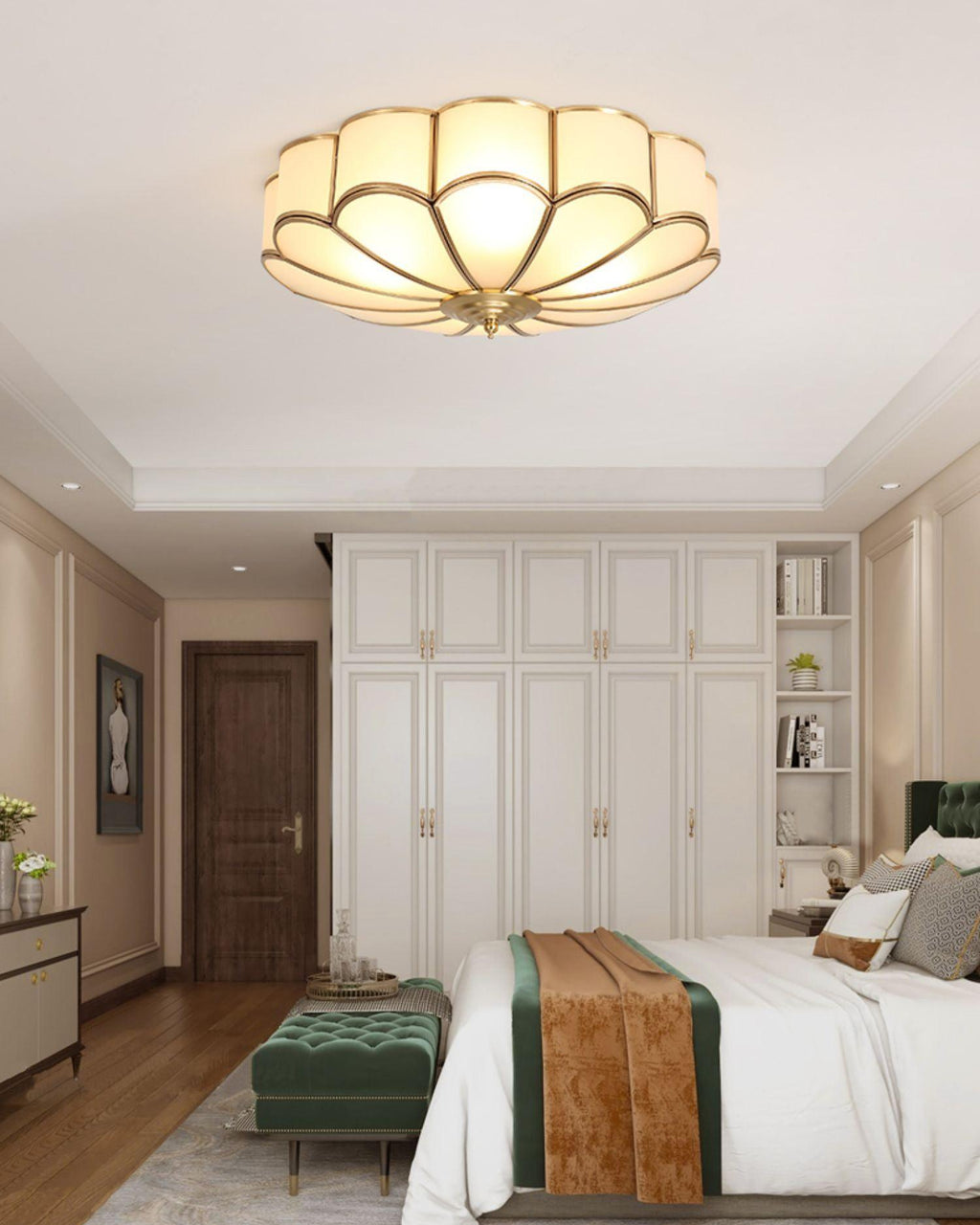 Scalloped Flush Ceiling Light by FIFTH & BEAM — product view 23
