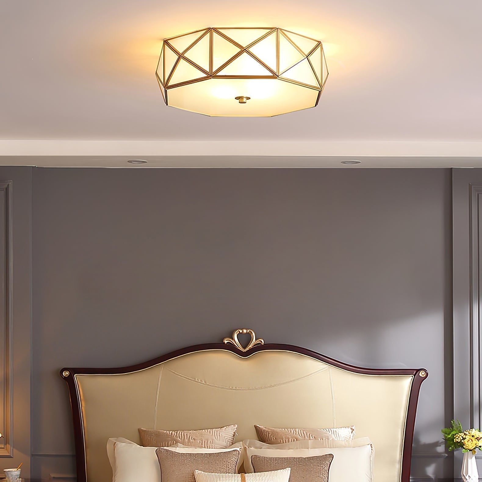 Geometric Shaped Flush Ceiling Light by FIFTH & BEAM — product view 3