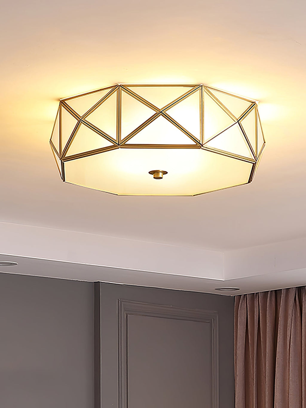 Geometric Shaped Flush Ceiling Light by FIFTH & BEAM — product view 4