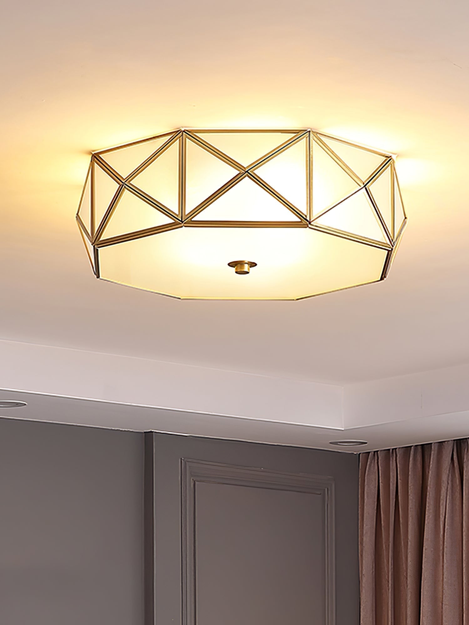 Geometric Shaped Flush Ceiling Light by FIFTH & BEAM — product view 4