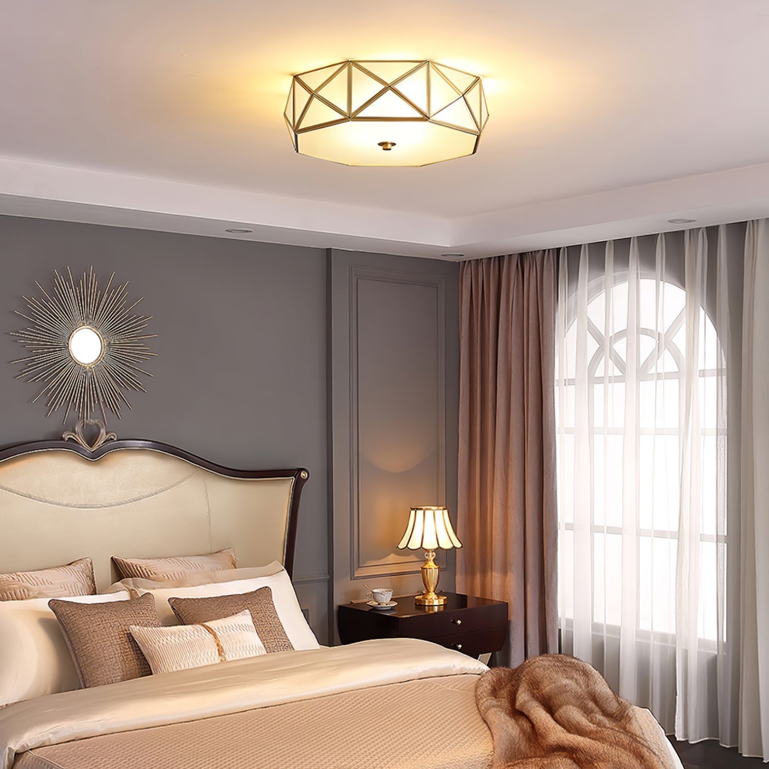 Geometric Shaped Flush Ceiling Light by FIFTH & BEAM — product view 10