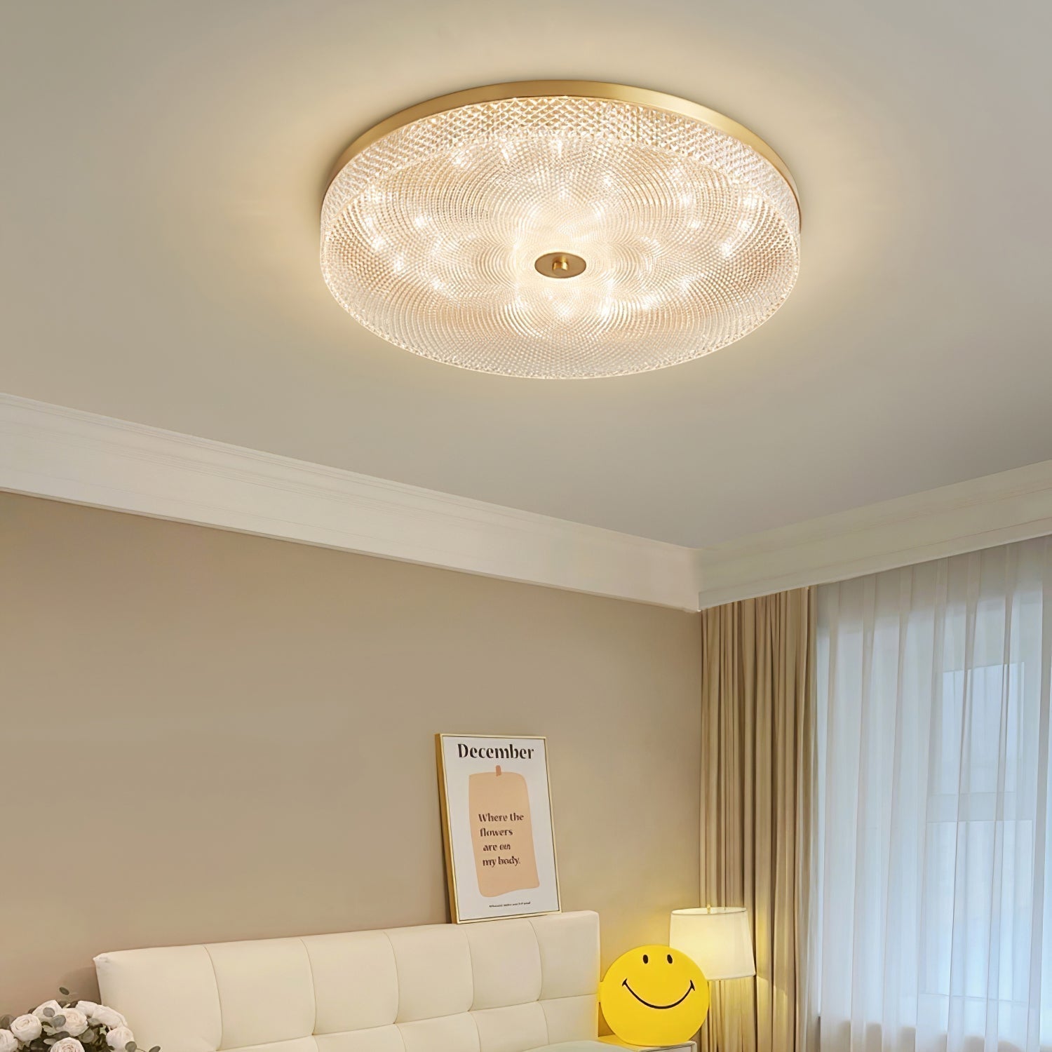 Glimmering Striped Ceiling Light by FIFTH & BEAM — product view 2