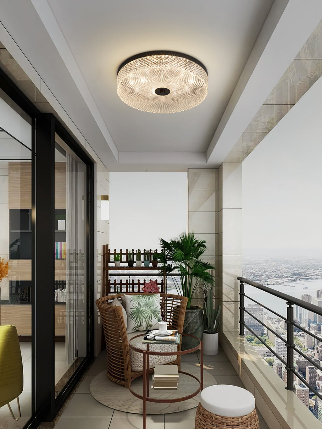 Glimmering Striped Ceiling Light by FIFTH & BEAM — product view 15