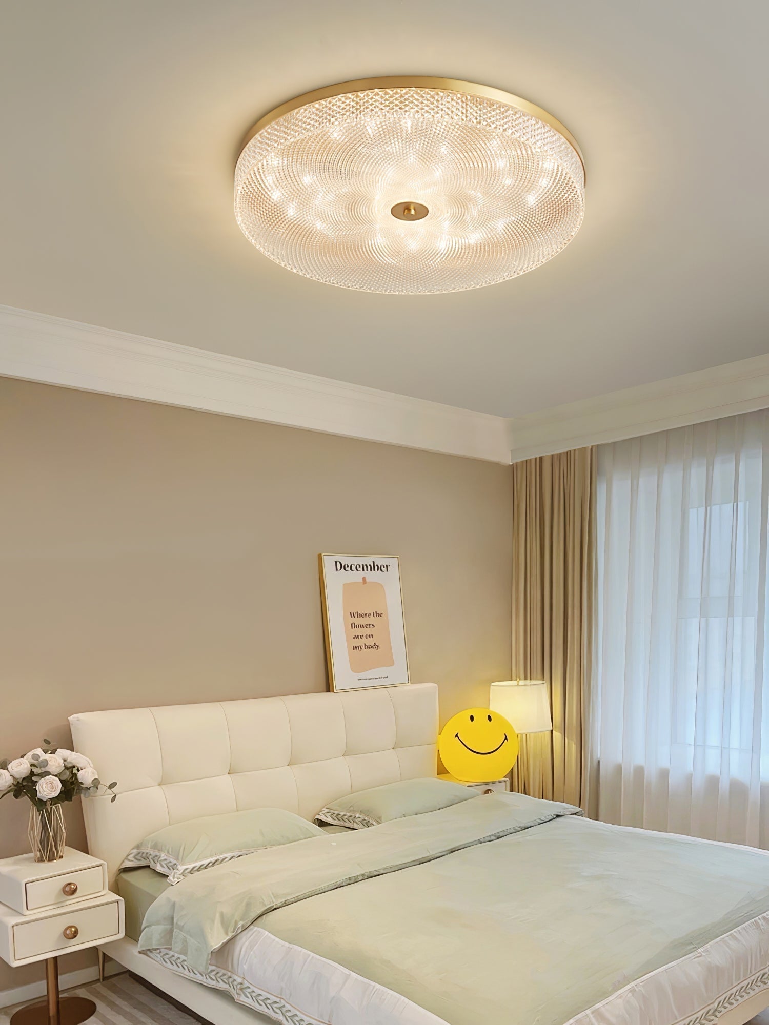 Glimmering Striped Ceiling Light by FIFTH & BEAM — product view 3