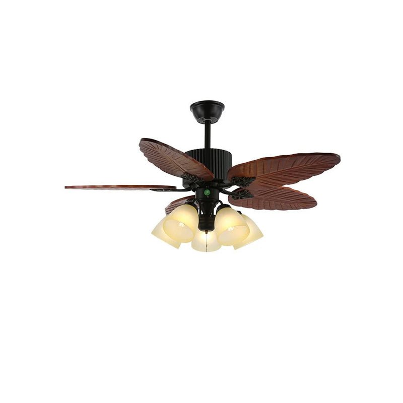 Banana Wood Leaves Ceiling Fan Light by FIFTH & BEAM — product view 8