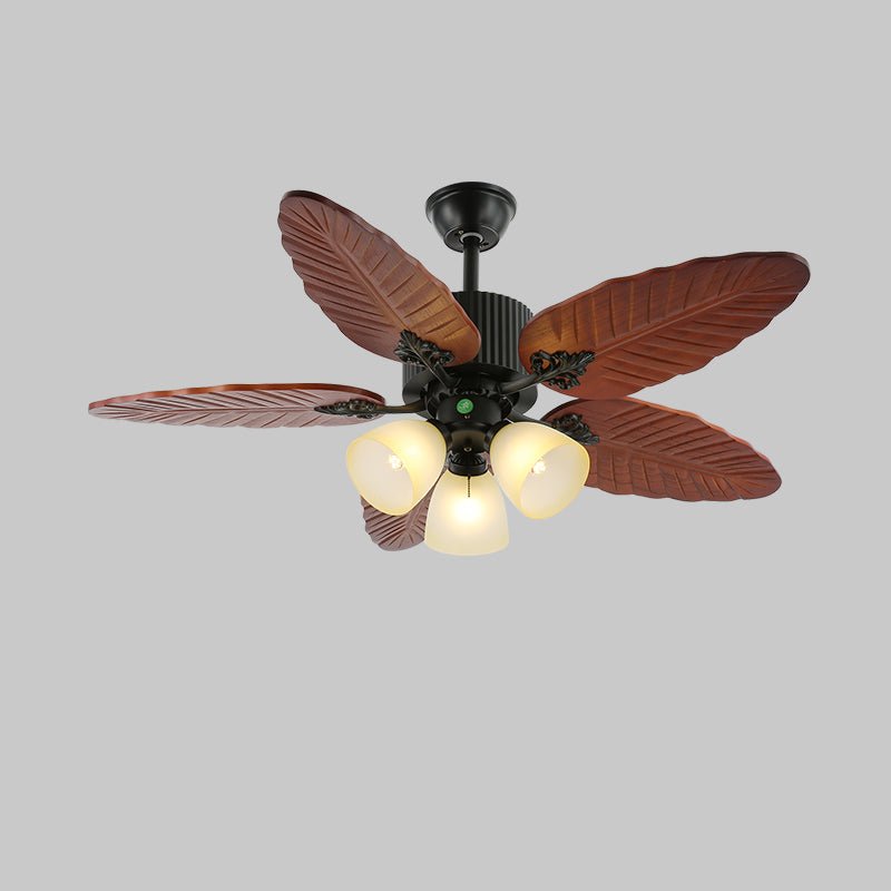 Banana Wood Leaves Ceiling Fan Light by FIFTH & BEAM — product view 17