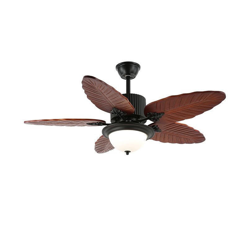 Banana Wood Leaves Ceiling Fan Light by FIFTH & BEAM — product view 2