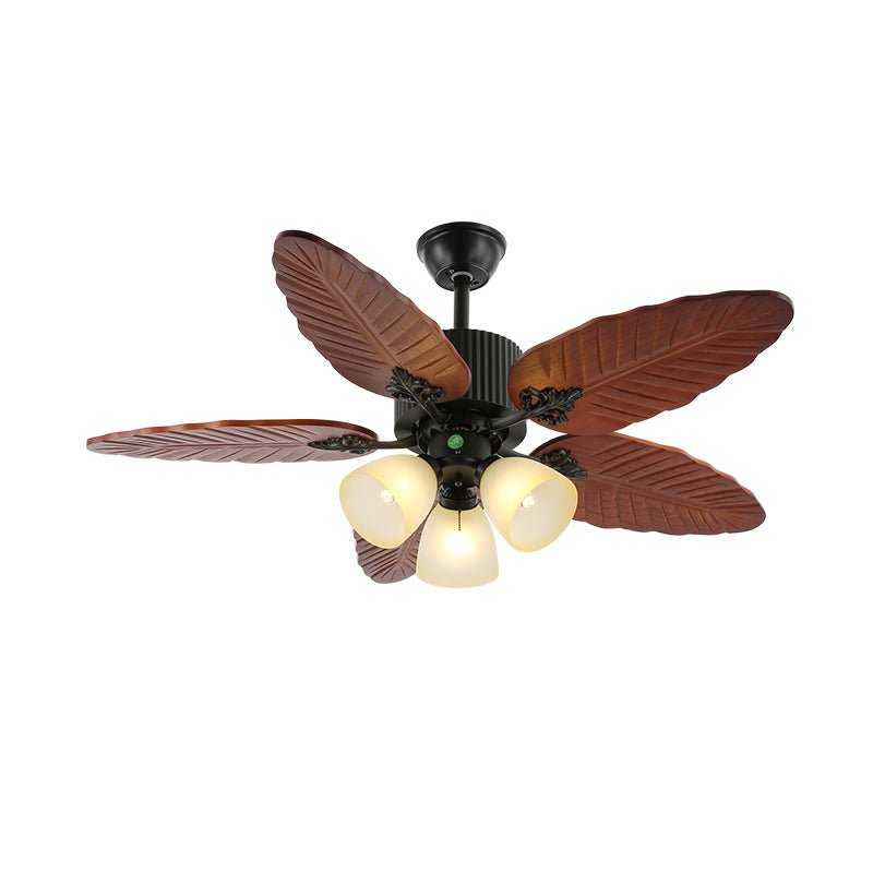 Banana Wood Leaves Ceiling Fan Light by FIFTH & BEAM — product view 3