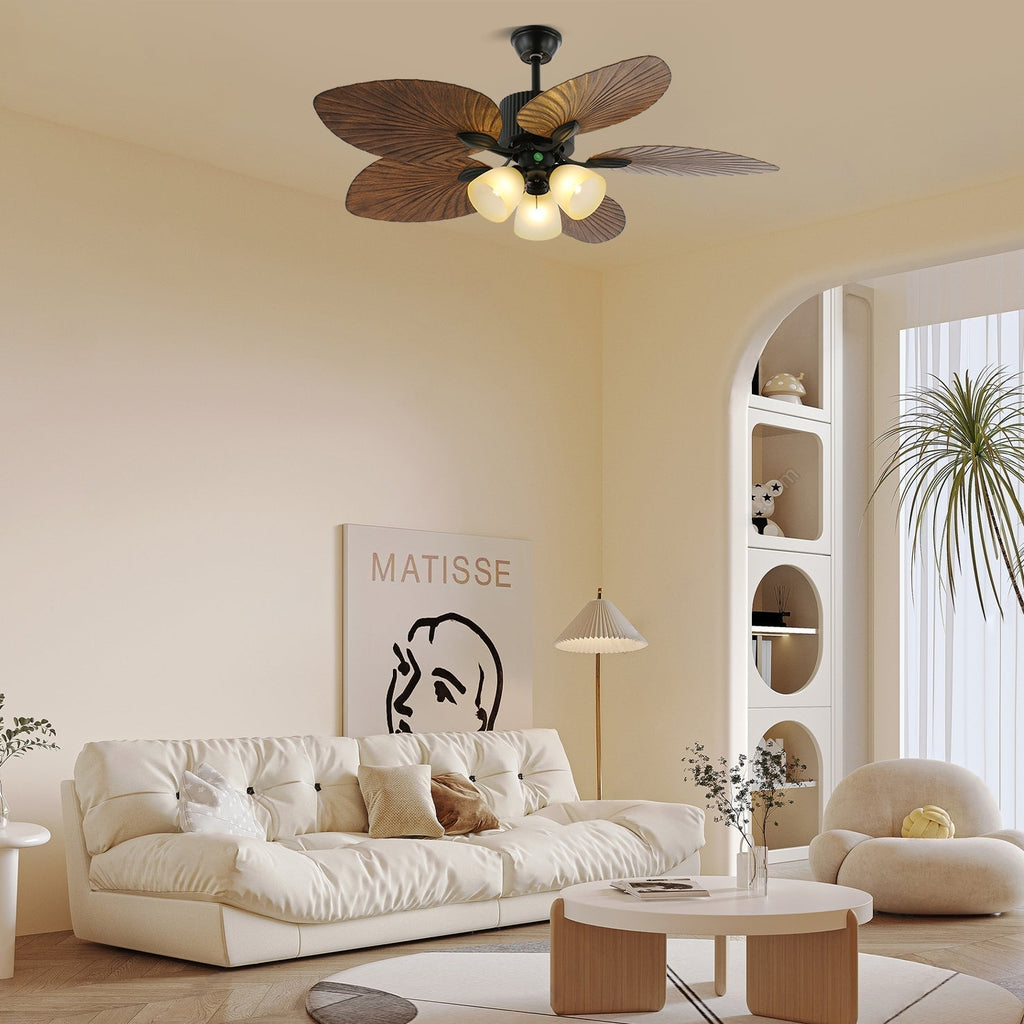 Banana Leaves Ceiling Fan Light by FIFTH & BEAM — product view 20