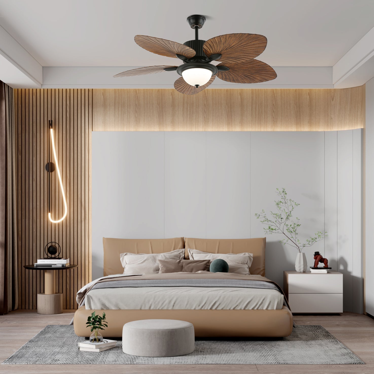 Banana Leaves Ceiling Fan Light by FIFTH & BEAM — product view 22