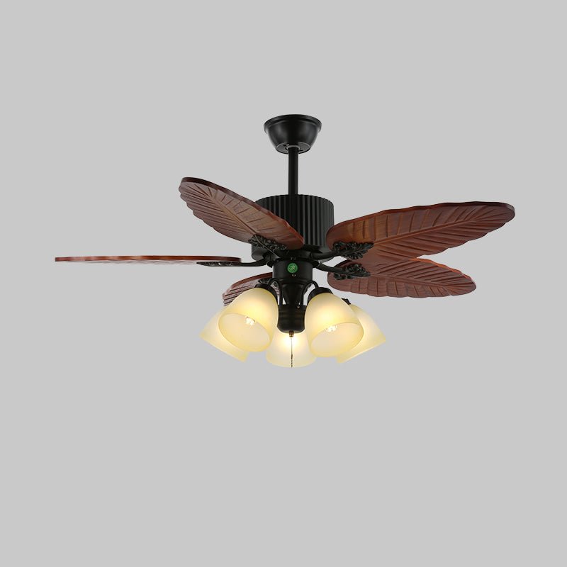 Banana Wood Leaves Ceiling Fan Light by FIFTH & BEAM — product view 16