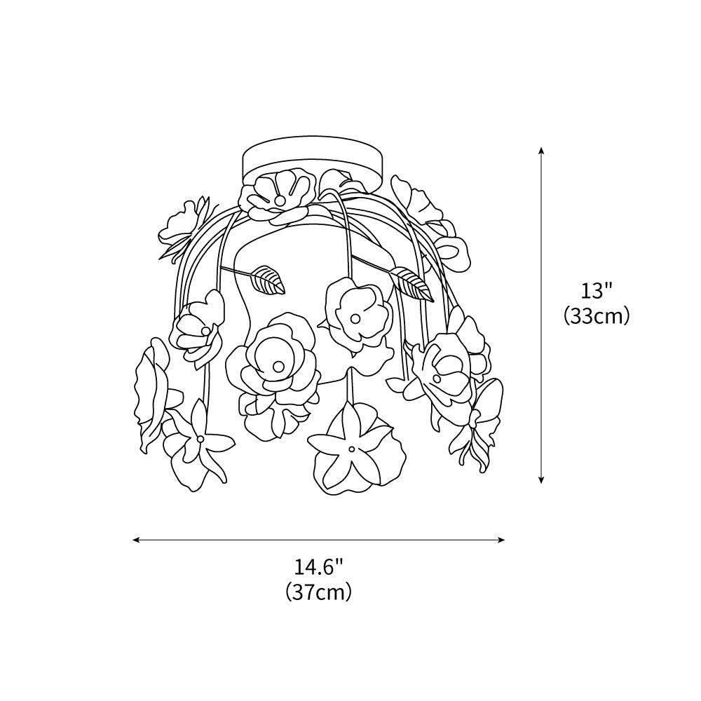 Hanging Flower Ceiling Lamp by FIFTH & BEAM — product view 3