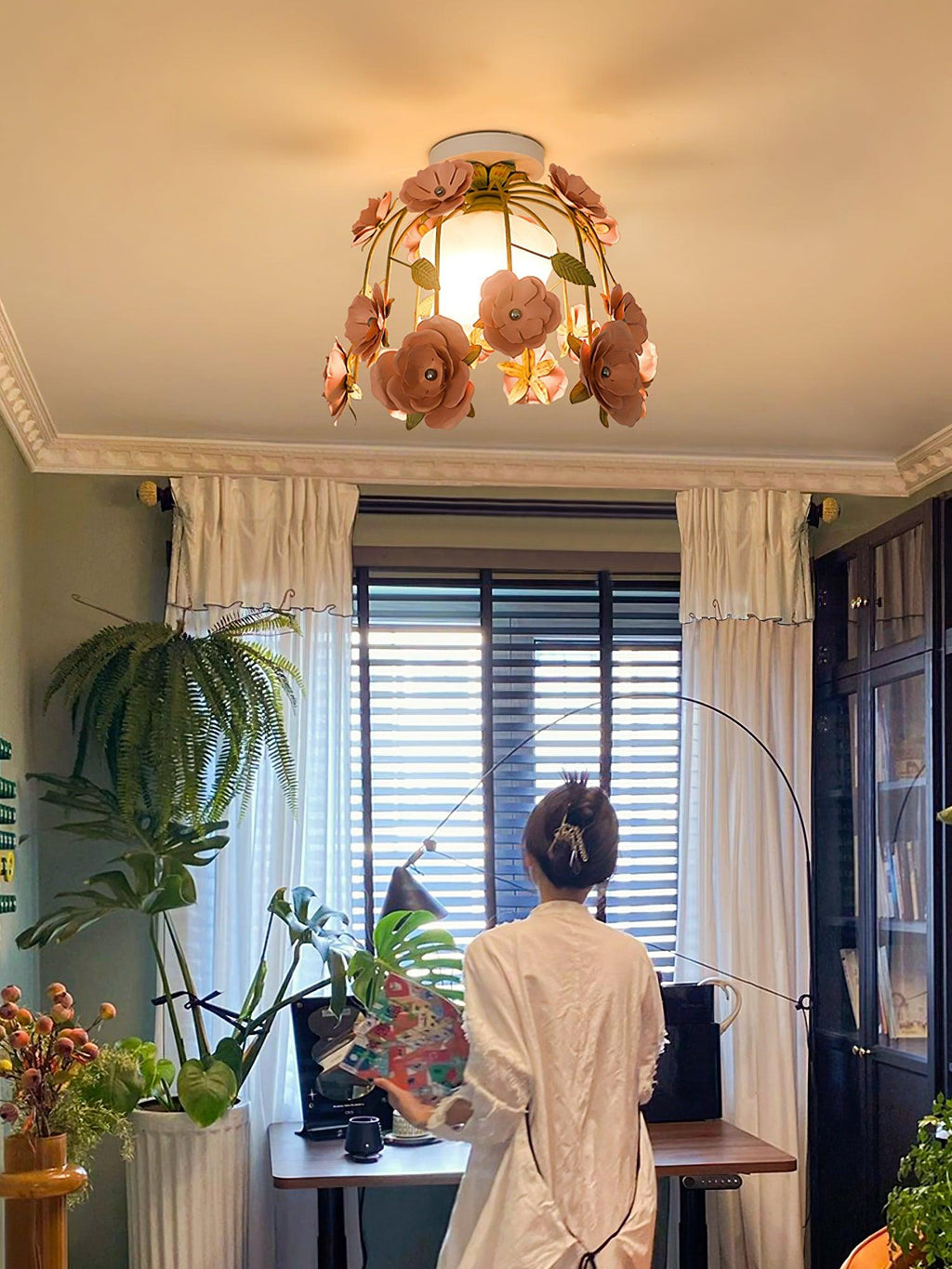 Hanging Flower Ceiling Lamp by FIFTH & BEAM — product view 8