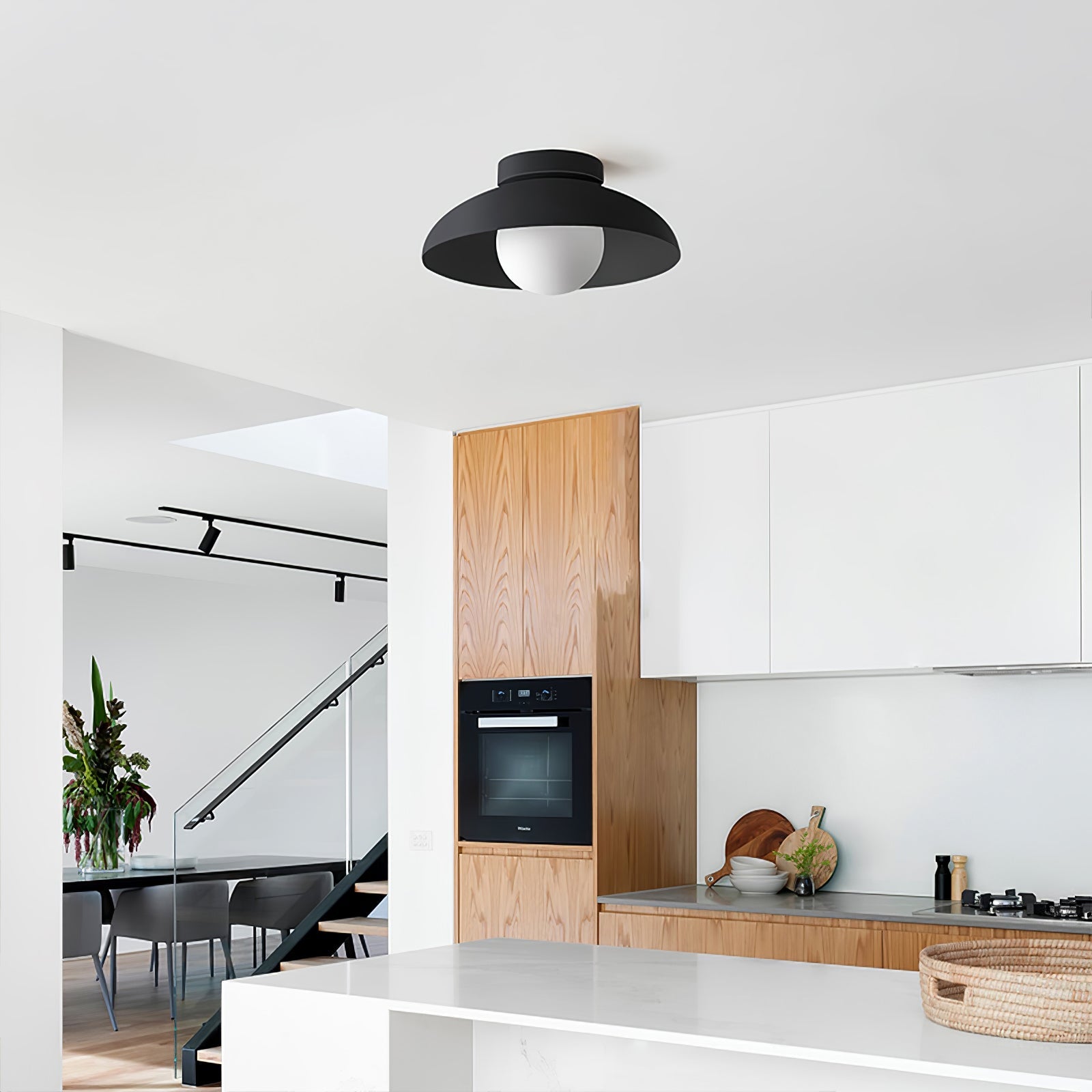 Harper Glass Dome Ceiling Lamp by FIFTH & BEAM — product view 5