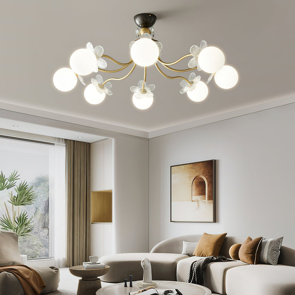 Blossom Flower Glass Chandelier by FIFTH & BEAM — product view 2