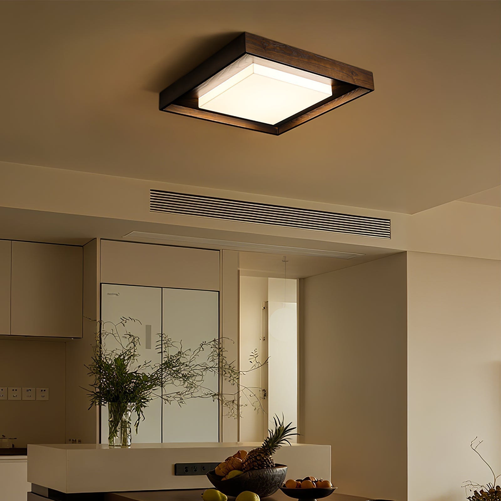 Kurin Wood Frame Ceiling Light by FIFTH & BEAM — product view 4