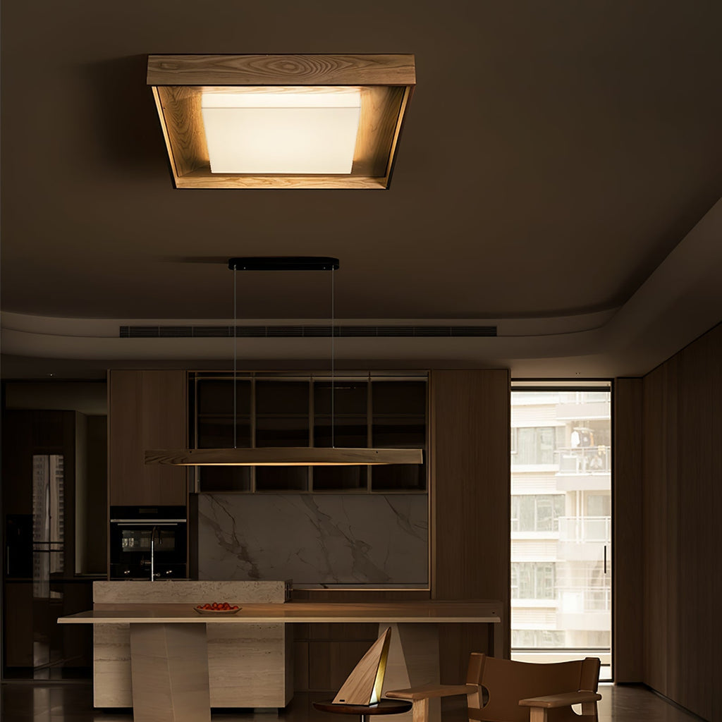 Kurin Wood Frame Ceiling Light by FIFTH & BEAM — product view 10