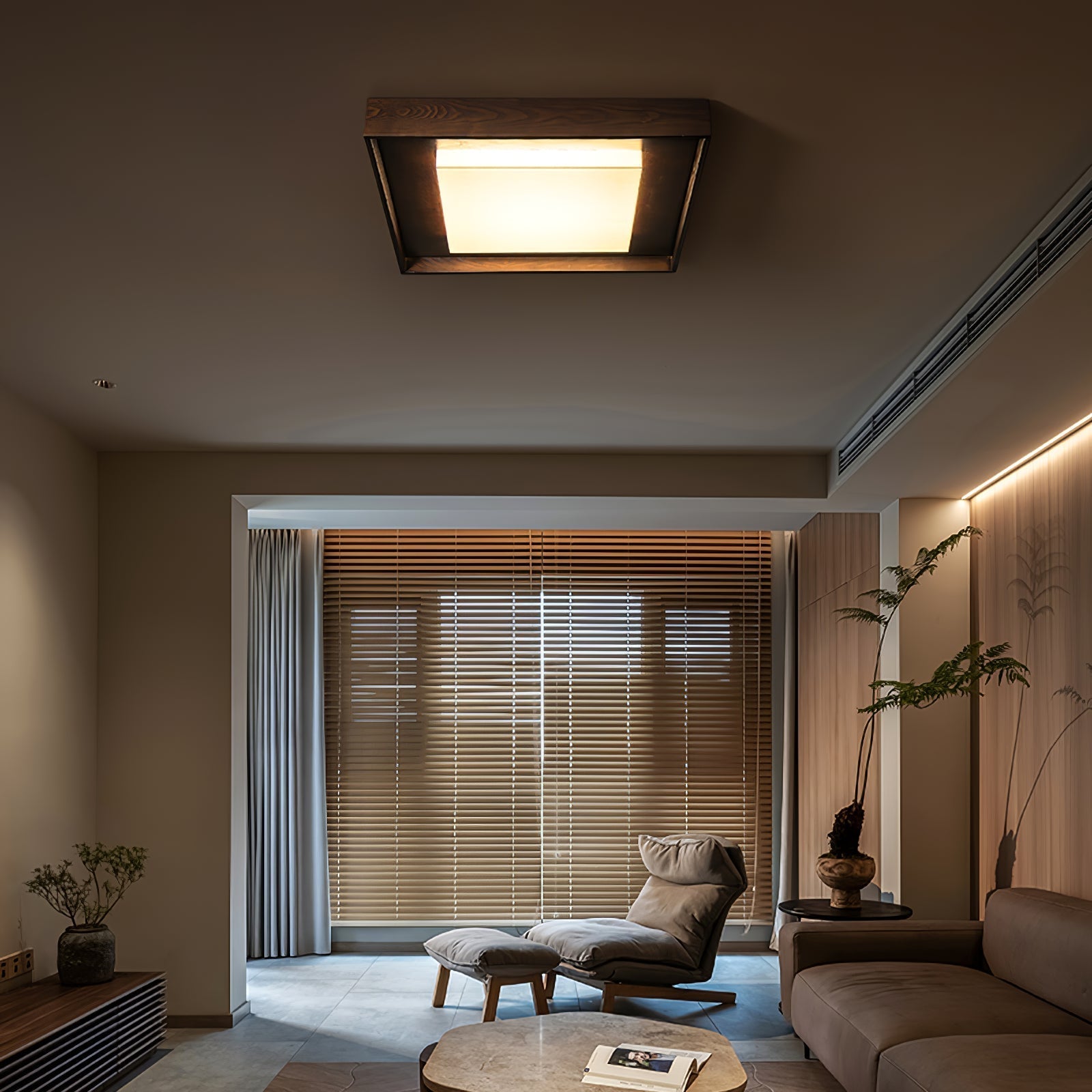 Kurin Wood Frame Ceiling Light by FIFTH & BEAM — product view 5
