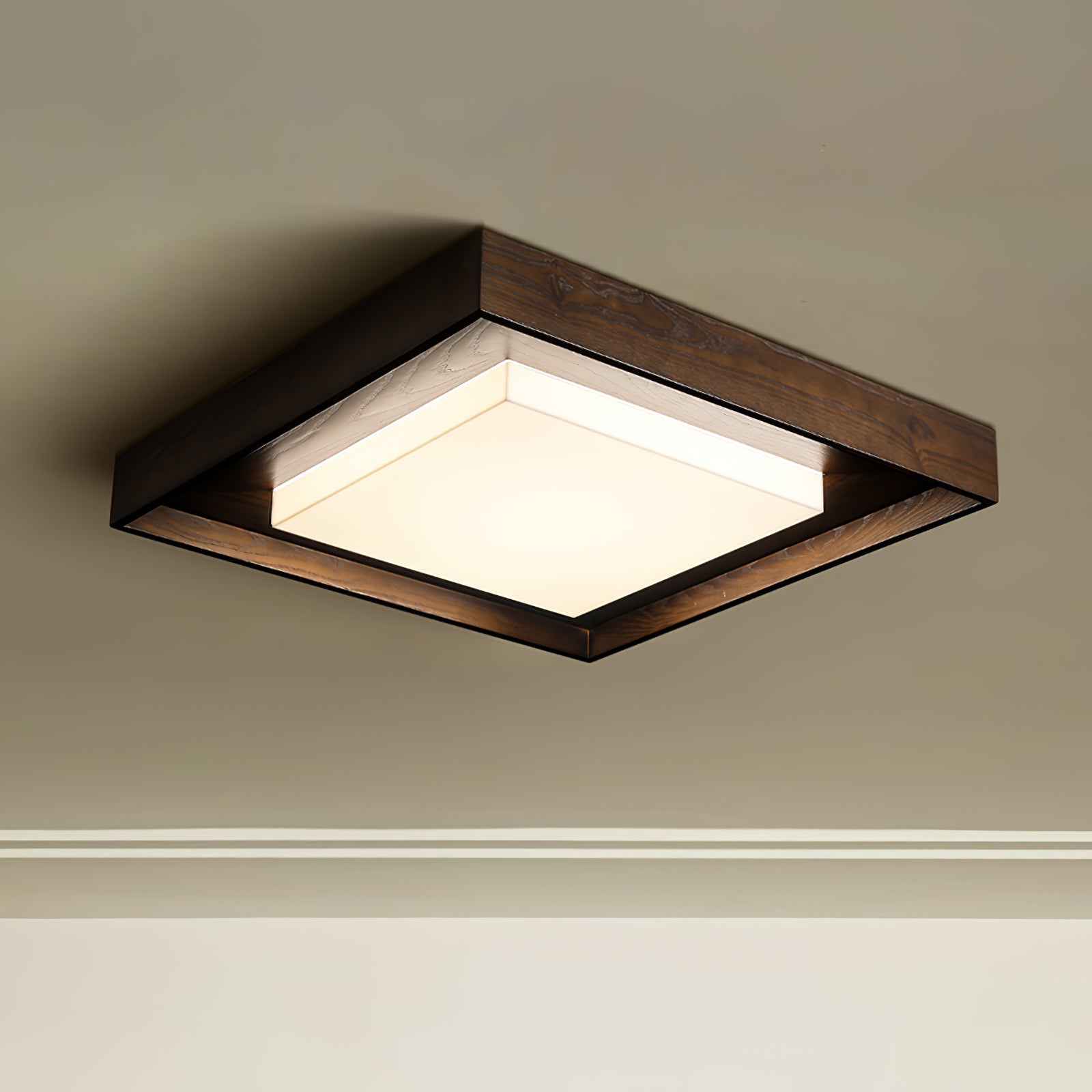 Kurin Wood Frame Ceiling Light by FIFTH & BEAM — product view 6