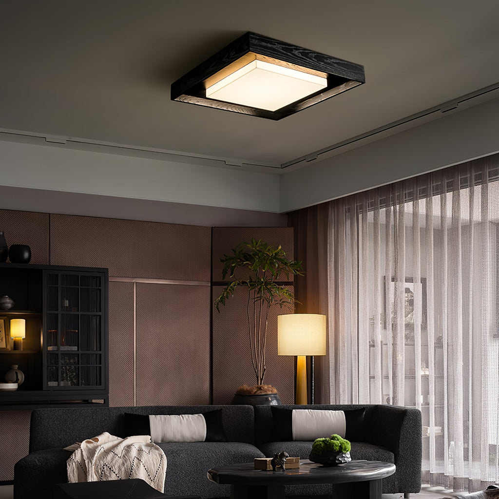 Kurin Wood Frame Ceiling Light by FIFTH & BEAM — product view 7
