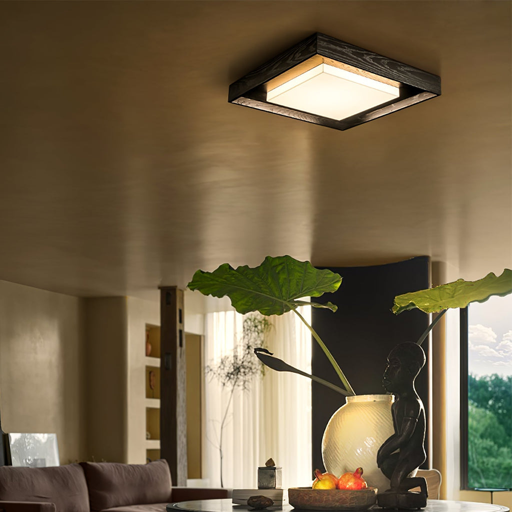 Kurin Wood Frame Ceiling Light by FIFTH & BEAM — product view 8