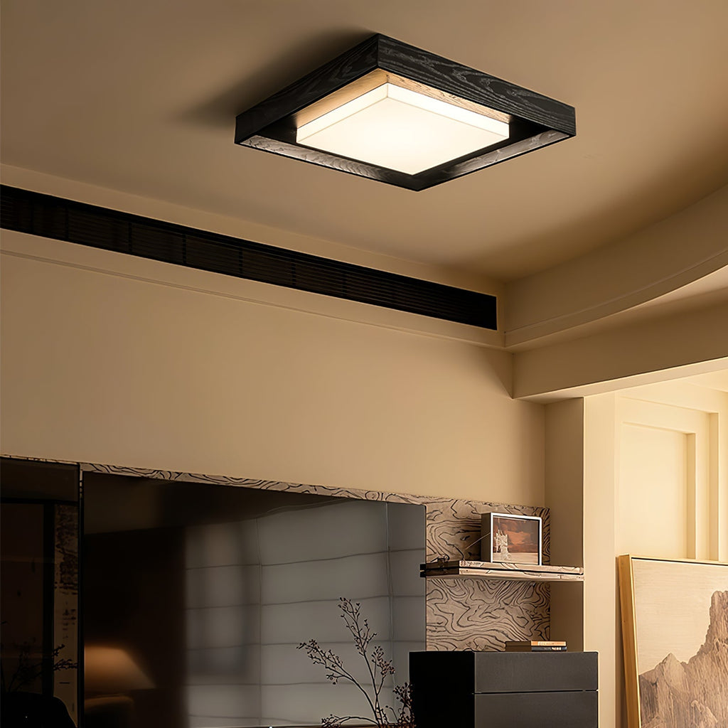 Kurin Wood Frame Ceiling Light by FIFTH & BEAM — product view 9