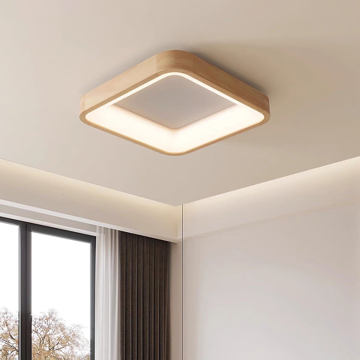 Ligna Square Ceiling Light by FIFTH & BEAM — product view 32