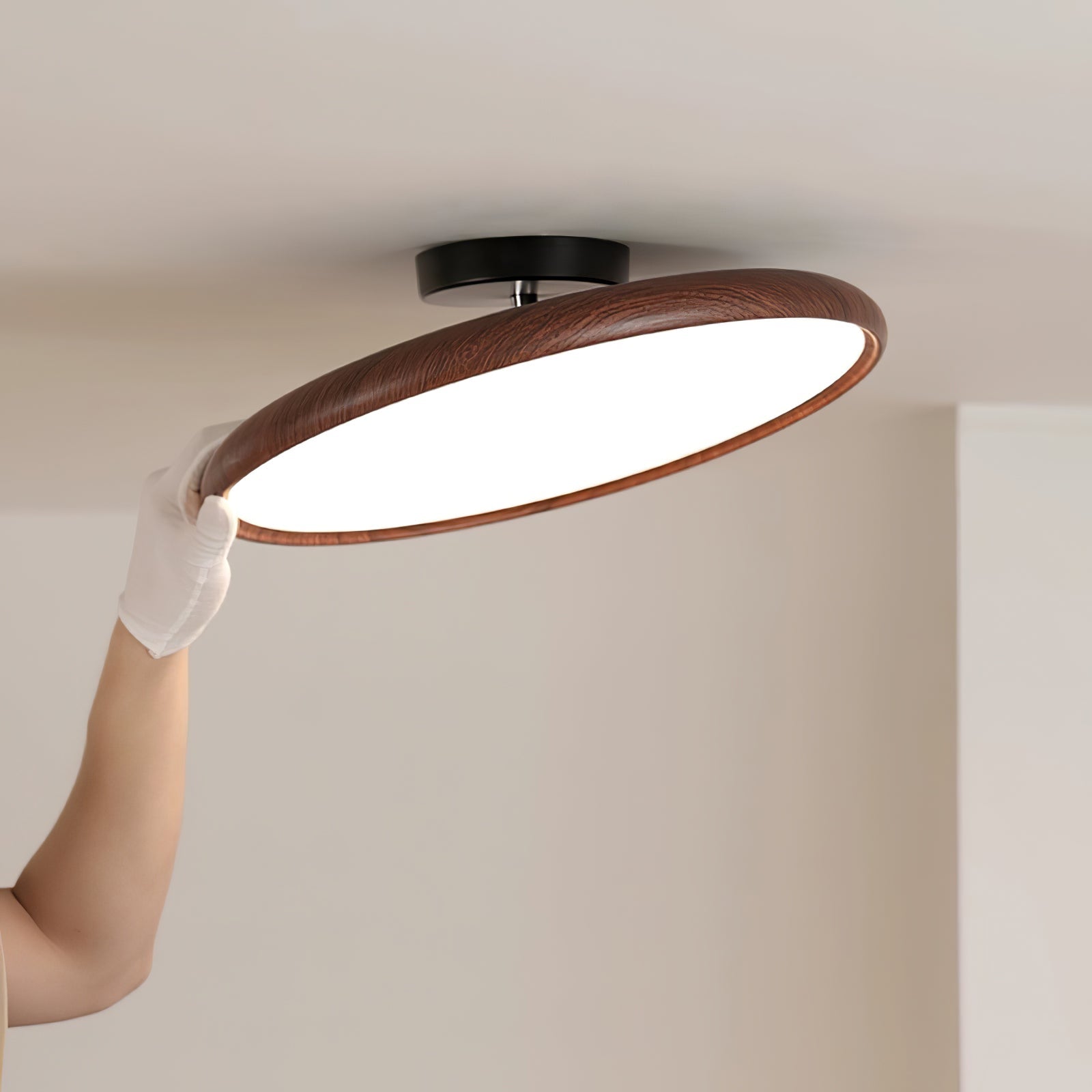 Lola Wood Grain Adjustable Ceiling Lamp by FIFTH & BEAM — product view 10