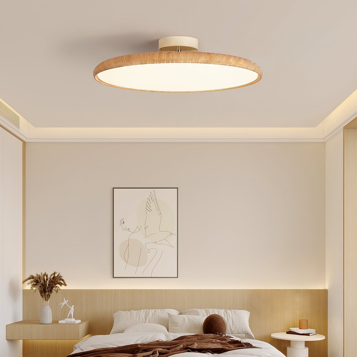 Lola Wood Grain Adjustable Ceiling Lamp by FIFTH & BEAM — product view 9