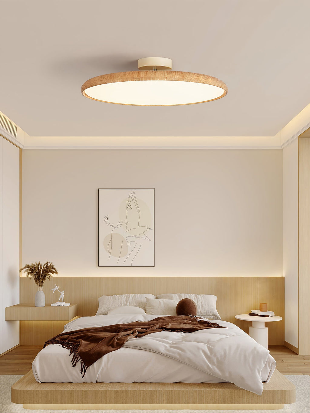 Lola Wood Grain Adjustable Ceiling Lamp by FIFTH & BEAM — product view 4