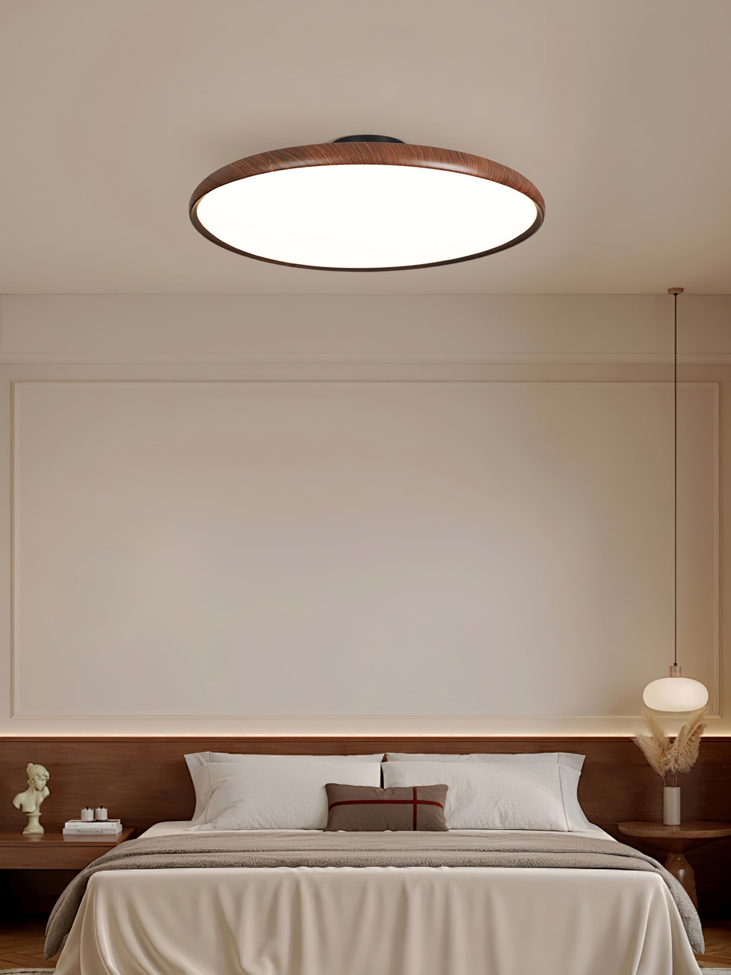 Lola Wood Grain Adjustable Ceiling Lamp by FIFTH & BEAM — product view 2