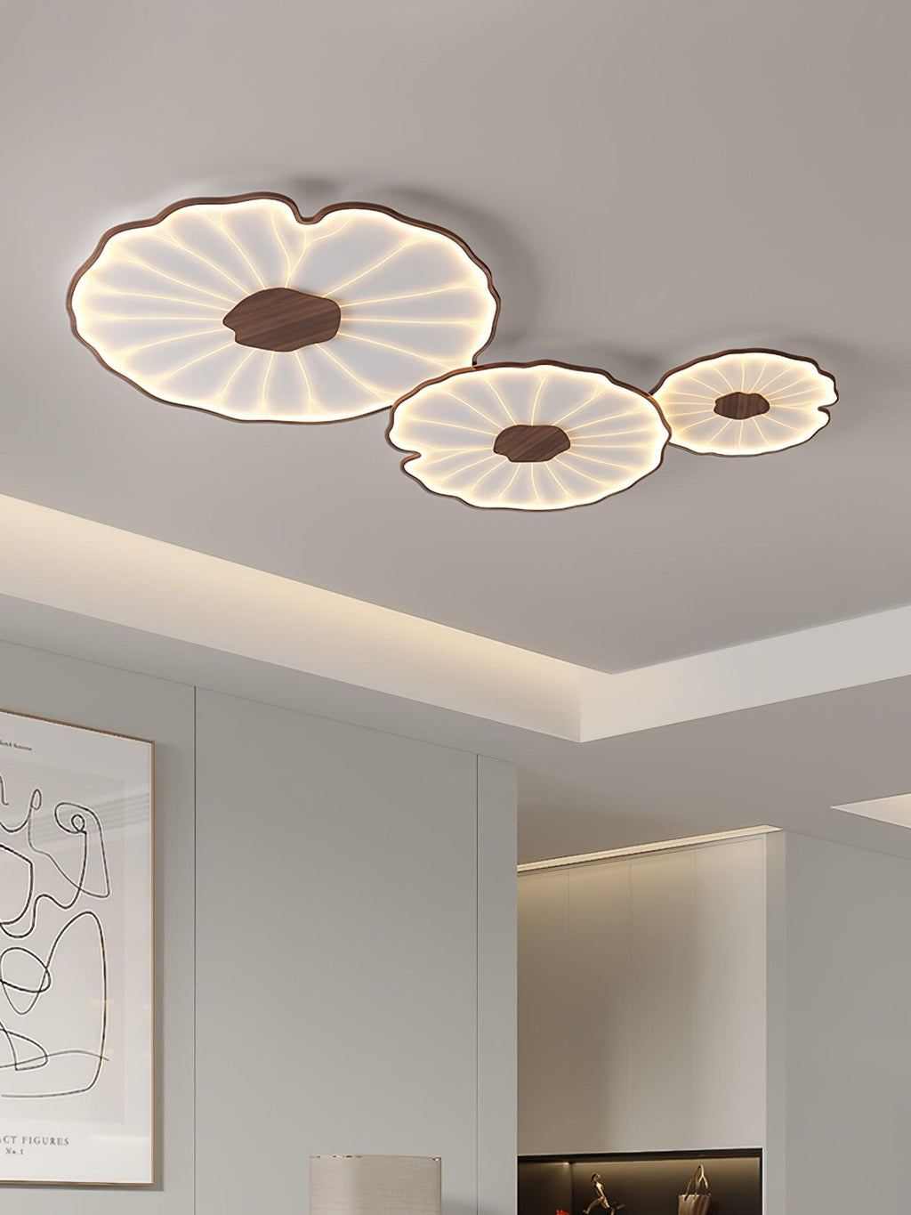 Lotus Leaf Acrylic Ceiling Lamp by FIFTH & BEAM — product view 15