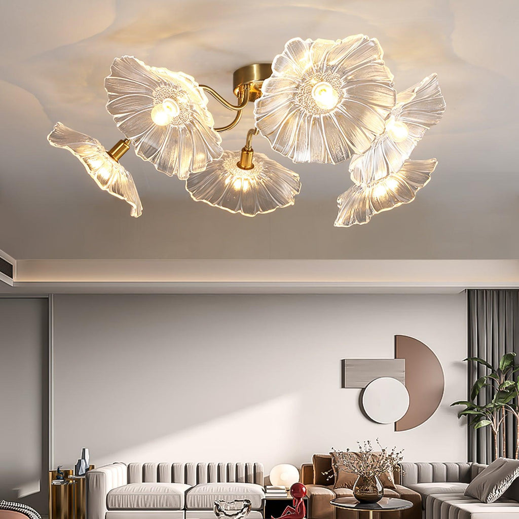 Lotus Leaf Glass Ceiling Lamp by FIFTH & BEAM — product view 4