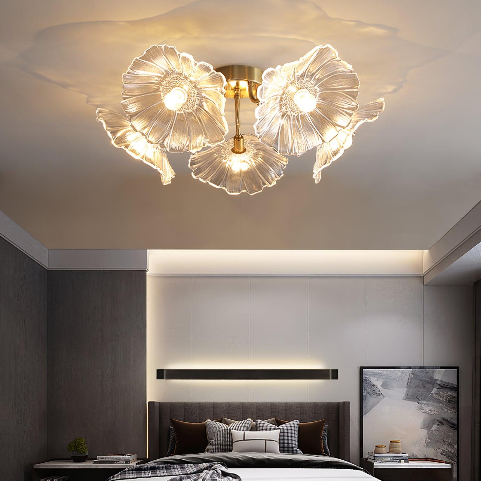 Lotus Leaf Glass Ceiling Lamp by FIFTH & BEAM — product view 6