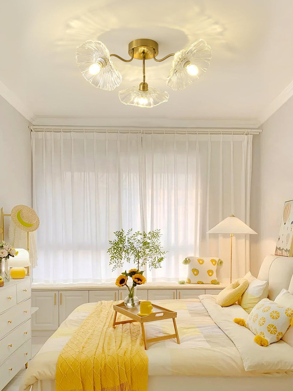 Lotus Leaf Glass Ceiling Lamp by FIFTH & BEAM — product view 7