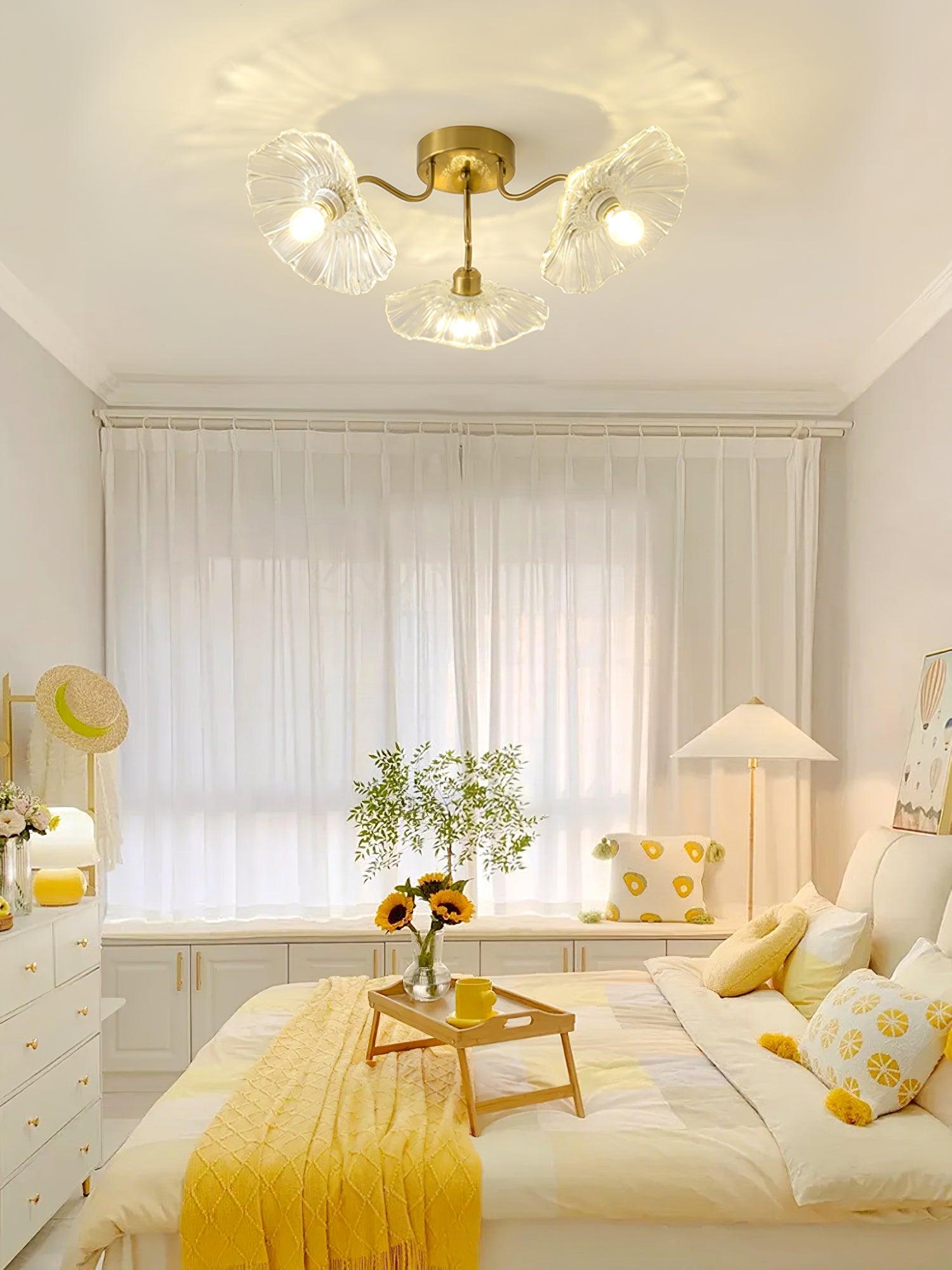 Lotus Leaf Glass Ceiling Lamp by FIFTH & BEAM — product view 7