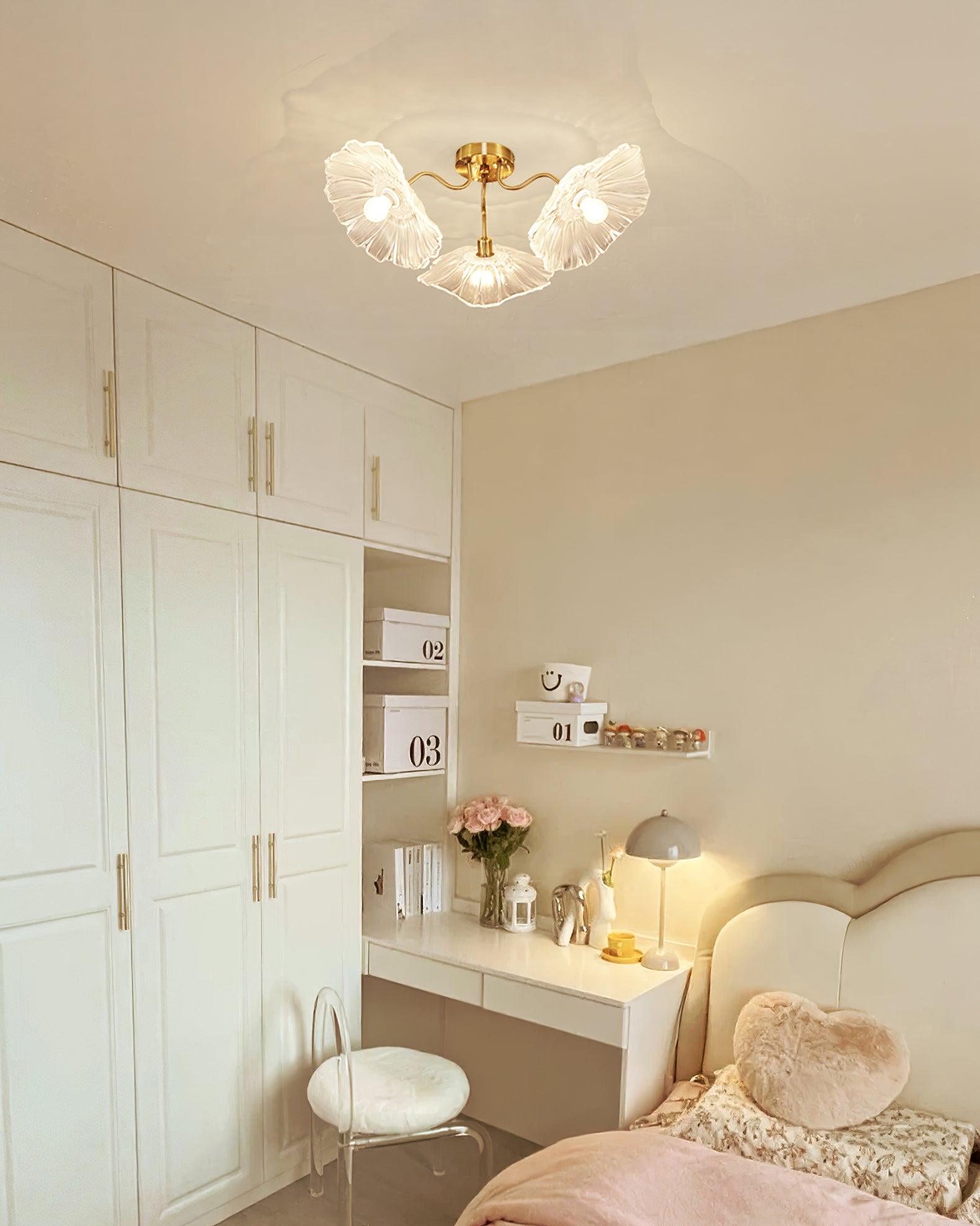 Lotus Leaf Glass Ceiling Lamp by FIFTH & BEAM — product view 8