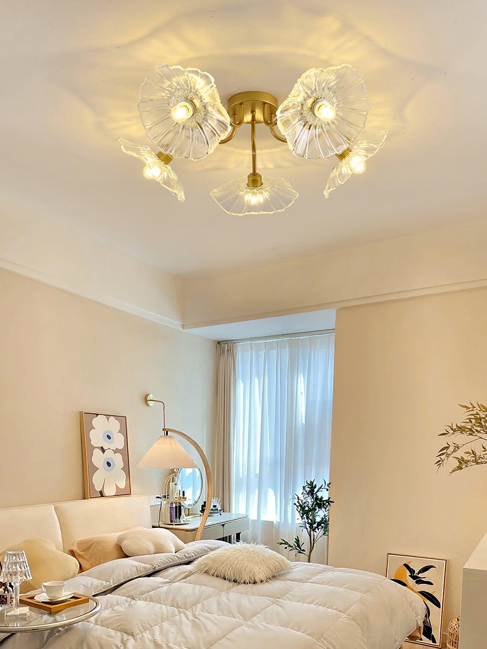 Lotus Leaf Glass Ceiling Lamp by FIFTH & BEAM — product view 11