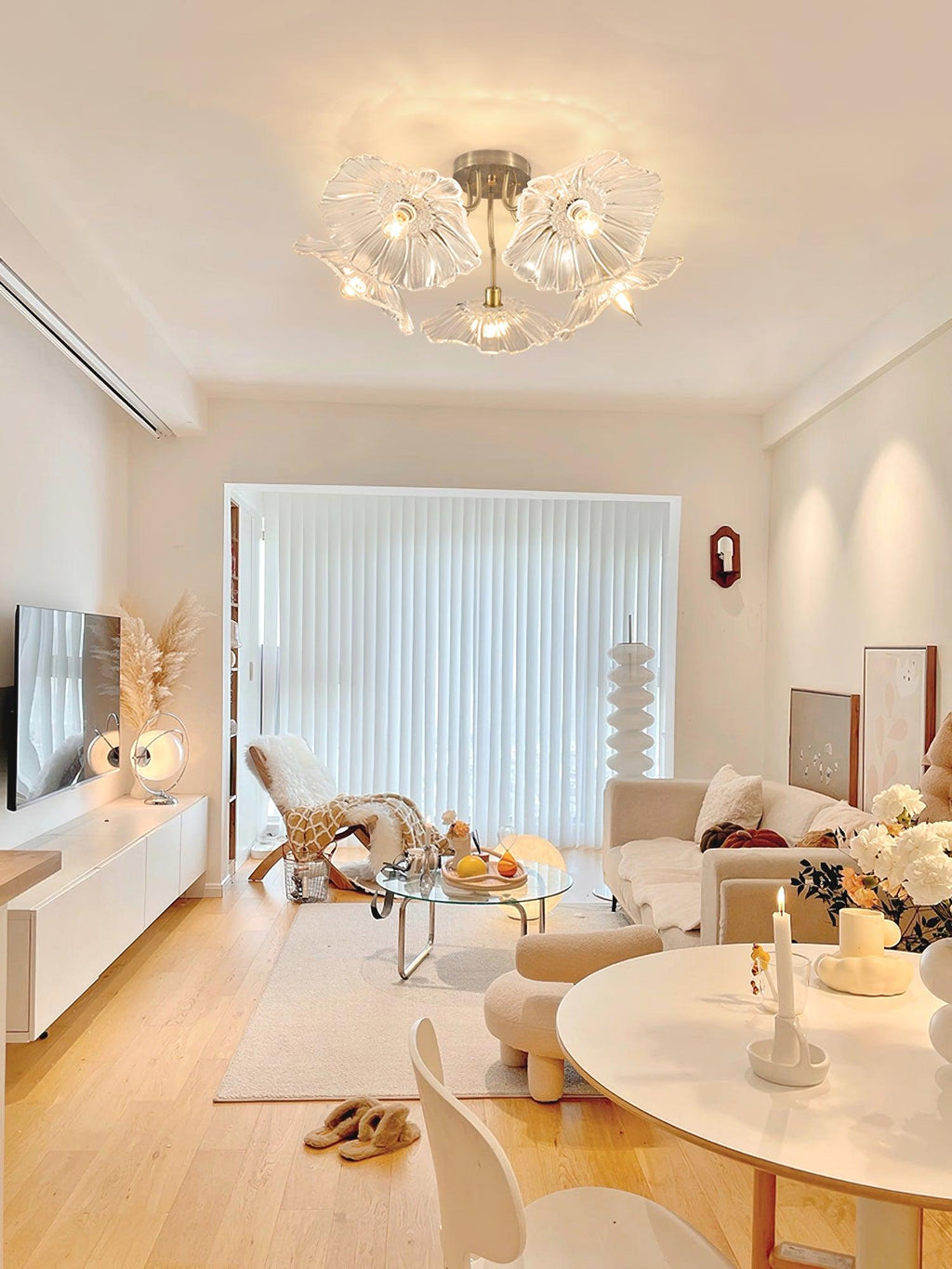 Lotus Leaf Glass Ceiling Lamp by FIFTH & BEAM — product view 12