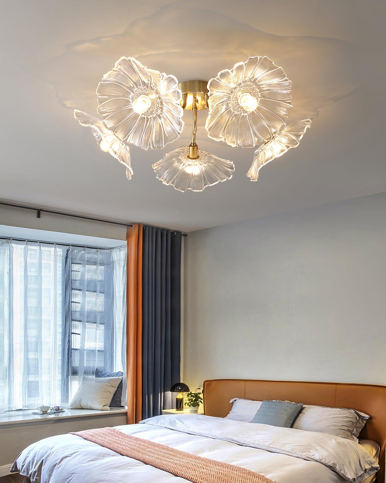 Lotus Leaf Glass Ceiling Lamp by FIFTH & BEAM — product view 13