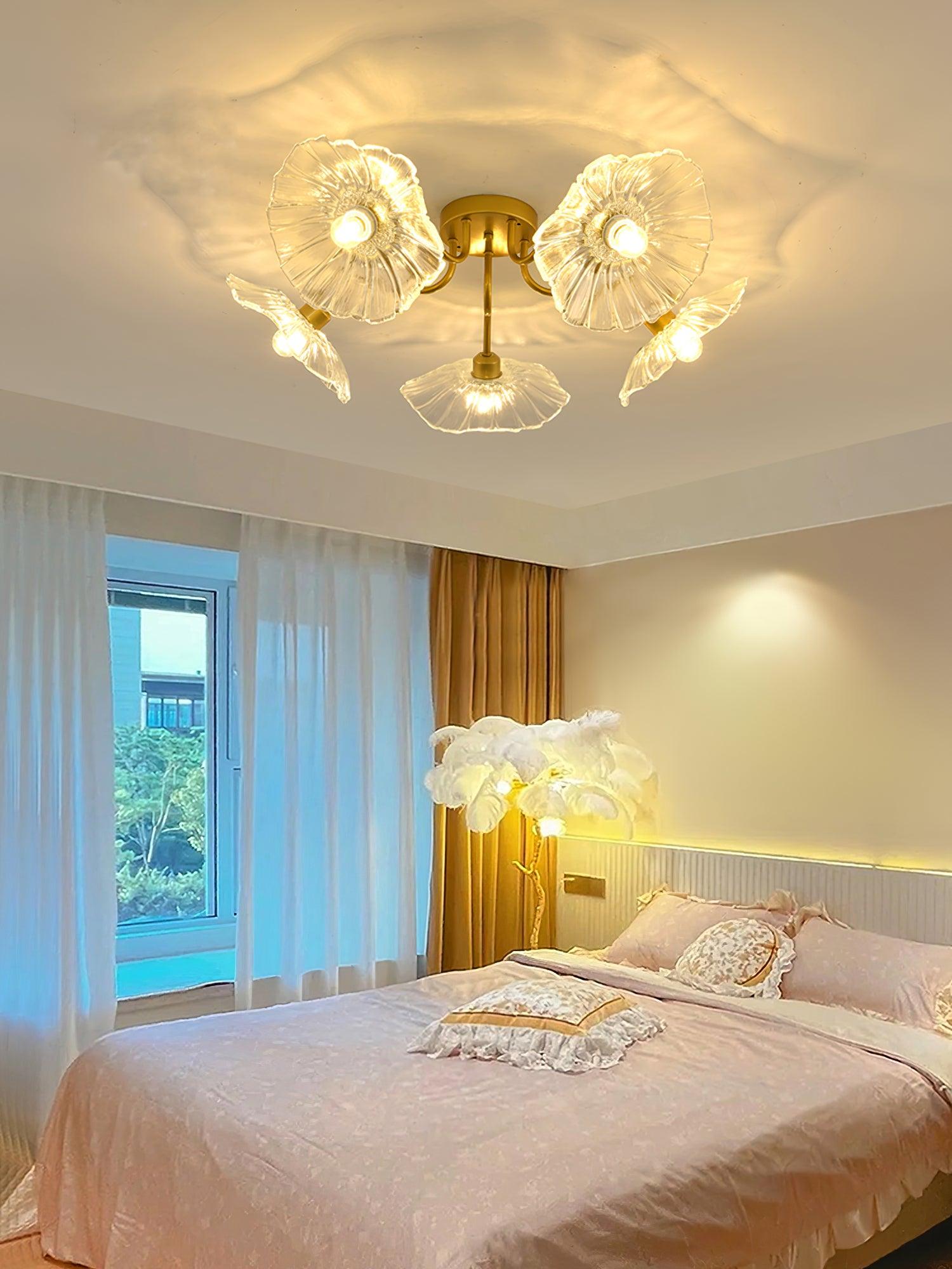 Lotus Leaf Glass Ceiling Lamp by FIFTH & BEAM — product view 14